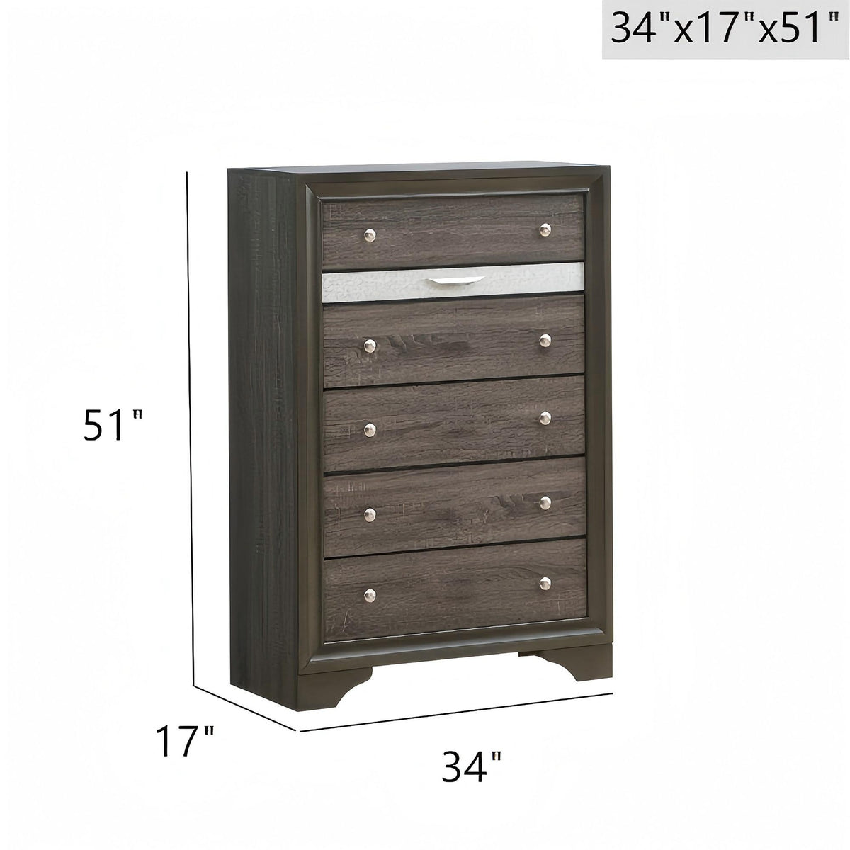 Madrid G02305-CH Chest , Gray