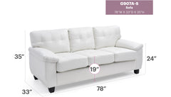 Gallant G907A-S Sofa , WHITE