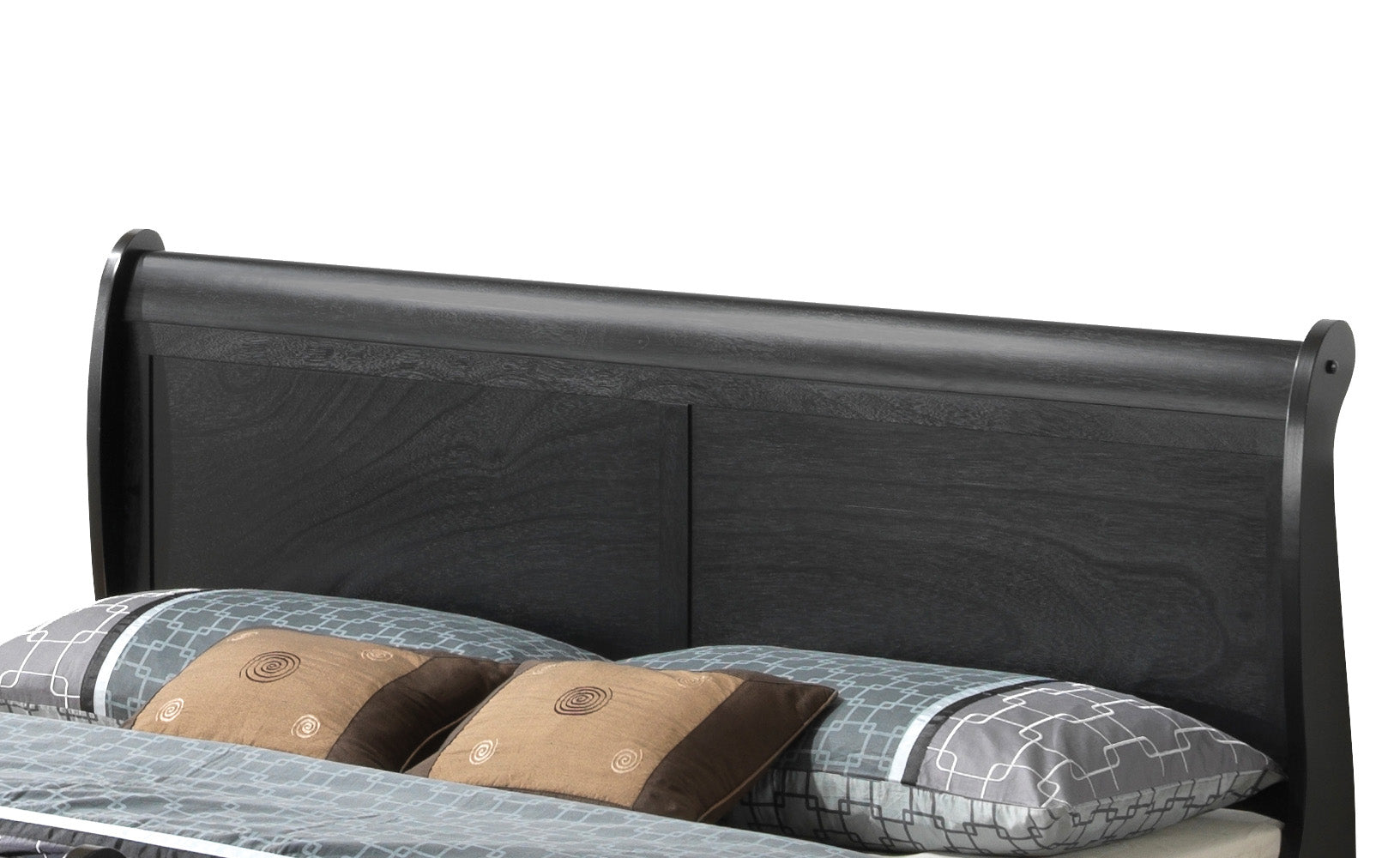 Elegant Black Traditional Bed Frame
