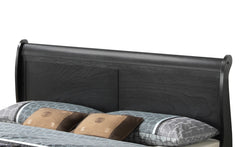 Elegant Black Traditional Bed Frame