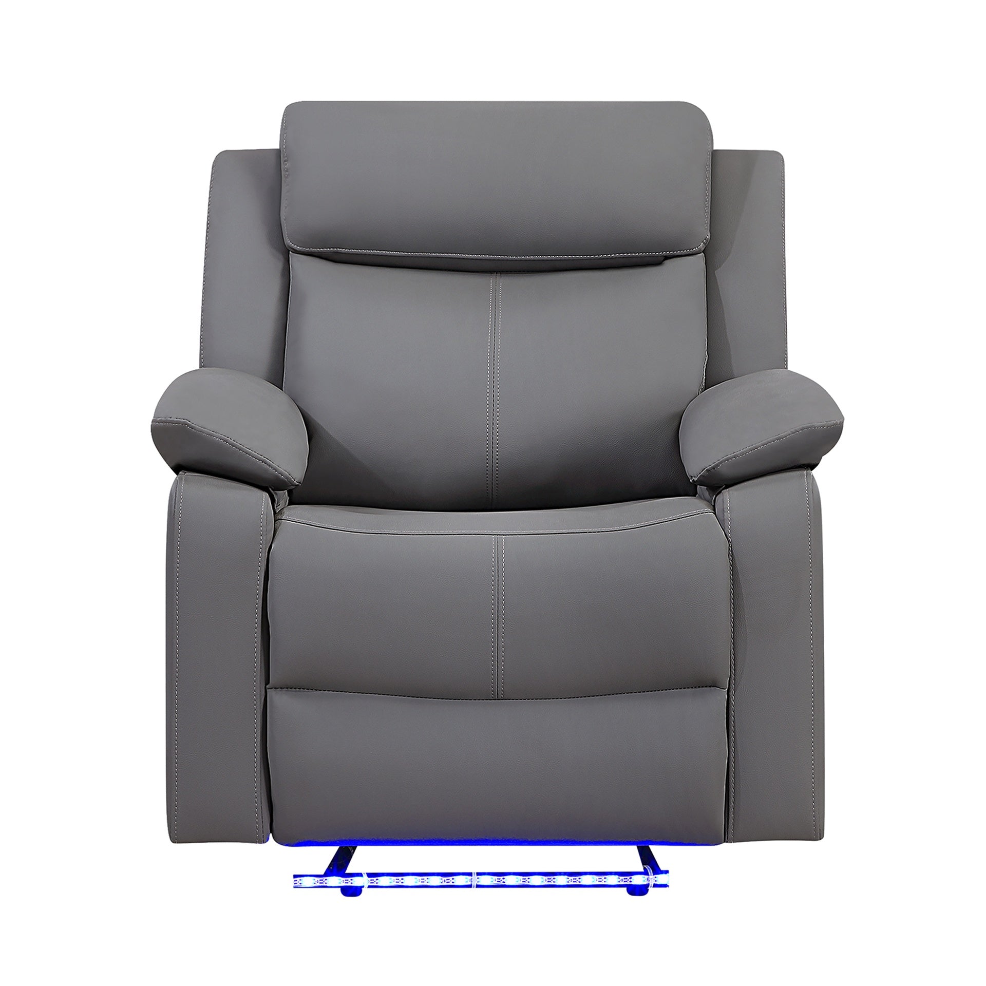 Blanche Grey Glider Recliner with LED