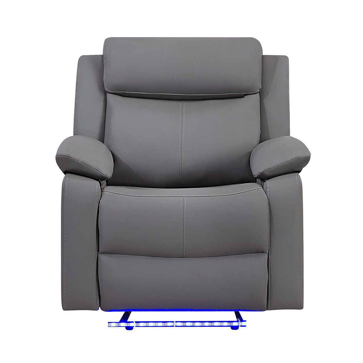 Blanche Grey Glider Recliner with LED