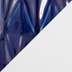 Hex 20" Contemporary Ceramic Accent Lamp in Estate Blue Ceramic, Polished Nickel and White Linen Shade from Grandview Gallery by LumiSource - Set of 2