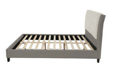 Modern Style 1pc Eastern King Size Bed Set Plastic Legs Two Tone Upholstered Headboard Bedroom Furniture