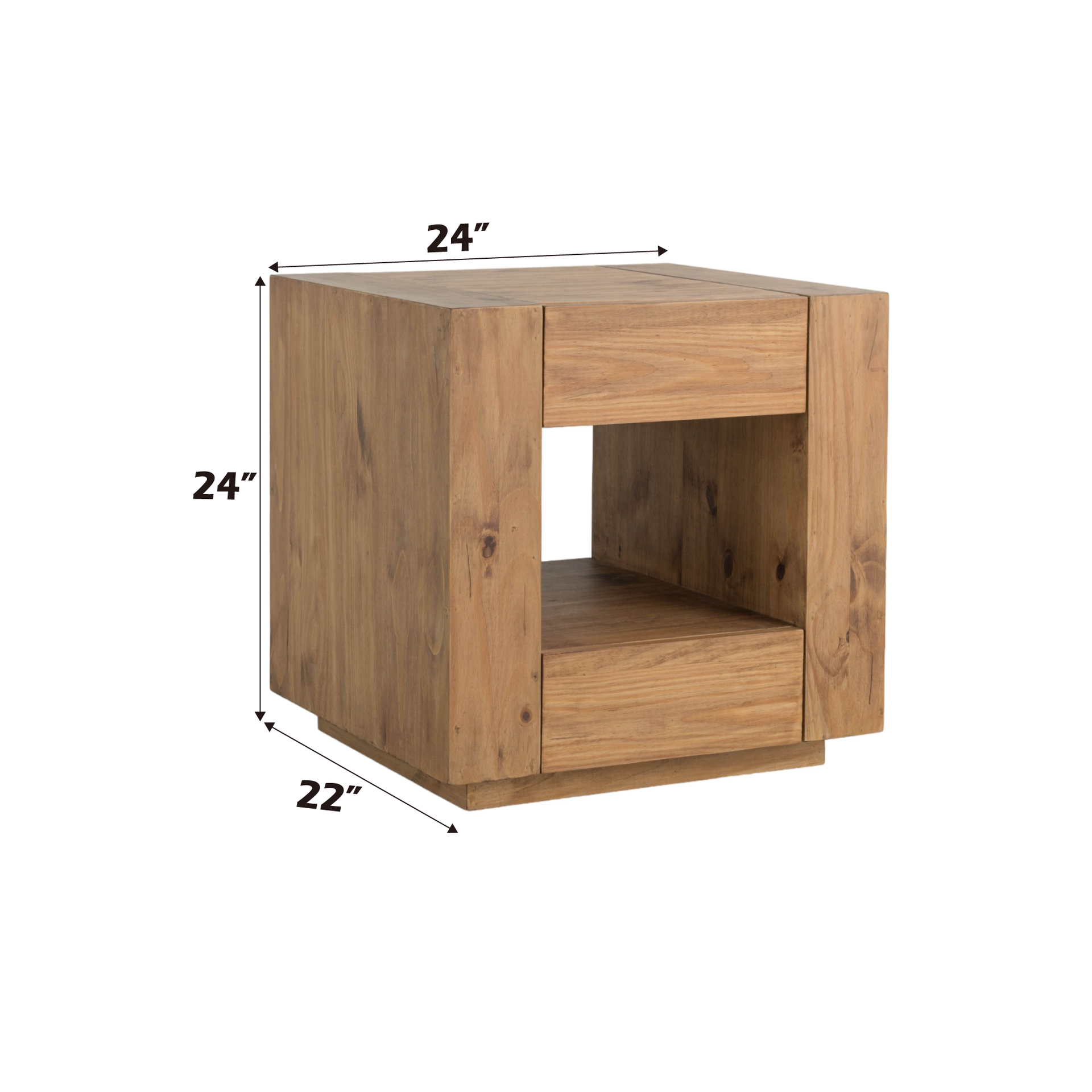 Harlan Oak Finish End Table