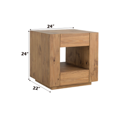 Harlan Oak Finish End Table
