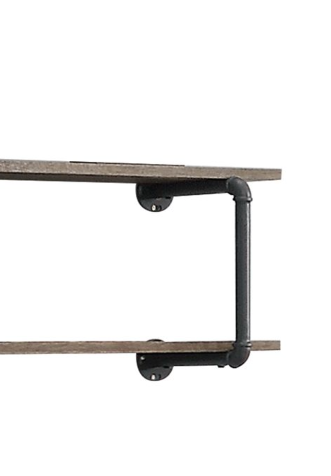 Brantley Antique Oak & Sandy Gray Finish Wall Rack