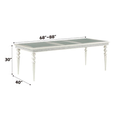 Maverick Platinum Finish Dining Table