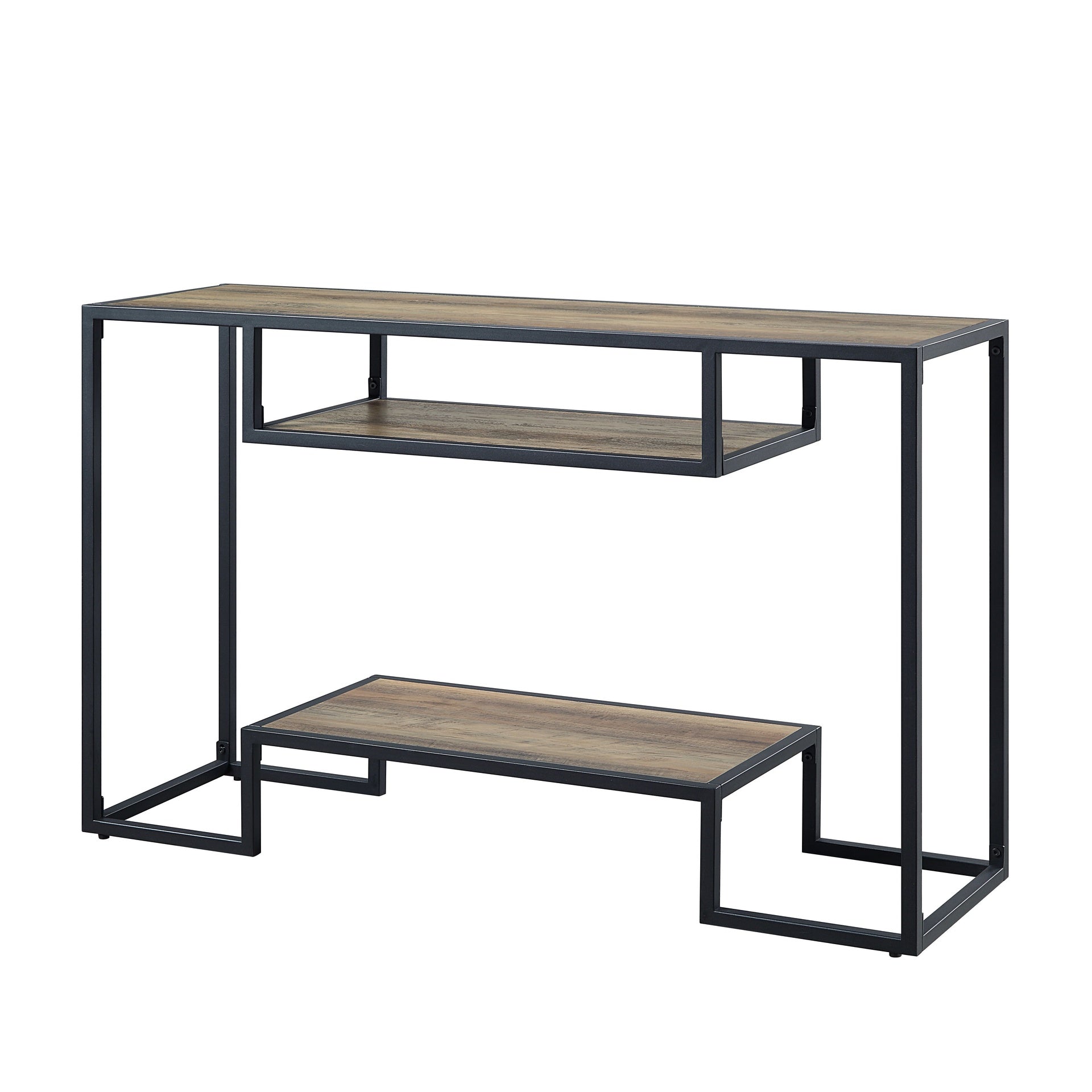 Idella Rustic Oak & Black Finish Sofa Table