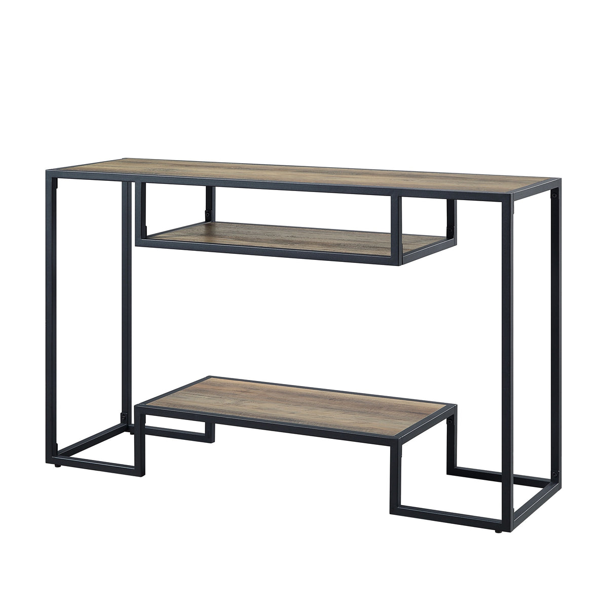 Idella Rustic Oak & Black Finish Sofa Table