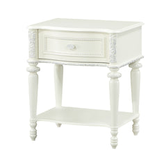 Dorothy Ivory Finish Nightstand W/1 Drawer