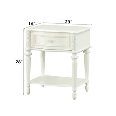 Dorothy Ivory Finish Nightstand W/1 Drawer