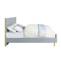 Gaines Gray High Gloss Finish Queen Bed