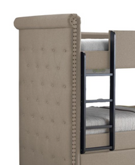 Romana II Beige Fabric Finish Twin/Twin Bunk Bed W/Trundle