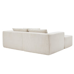 107" Compressed Sectional Sofas (Beige)