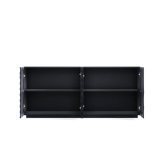 Buffet Cabinet with Storage ,4 Doors Modern Accent Storage Sideboard,Luxurious Floor Cabinet Buffet with Freestanding Anti Dumping for Kitchen, Living Room, 59" Wide Rectangular Sideboard (Navy Blue)