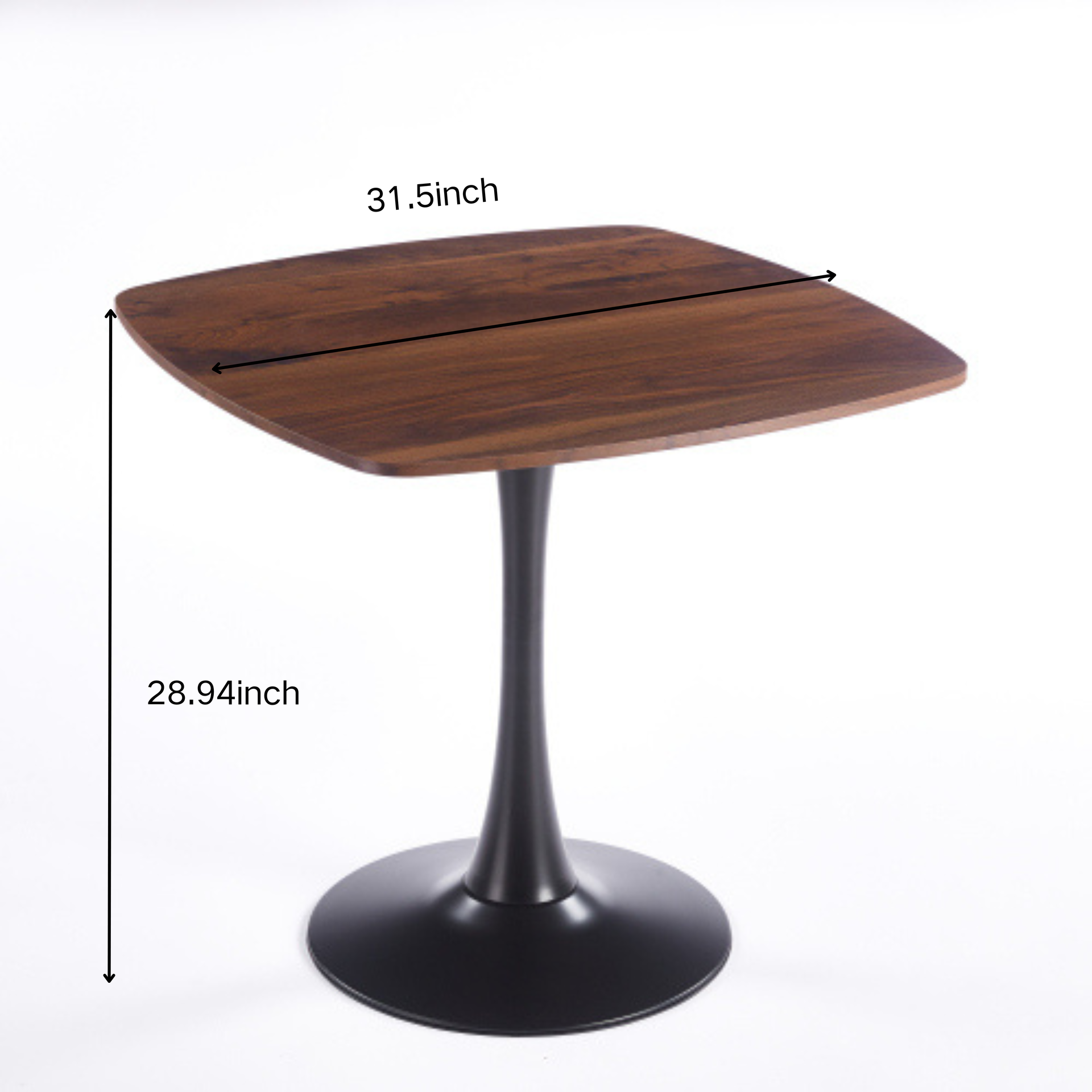 1+4,5pieces dining set, Table metal leg Mid-century Dining Table for 4-6 people With MDF Table Top, Pedestal Dining Table, End Table Leisure Coffee Table
