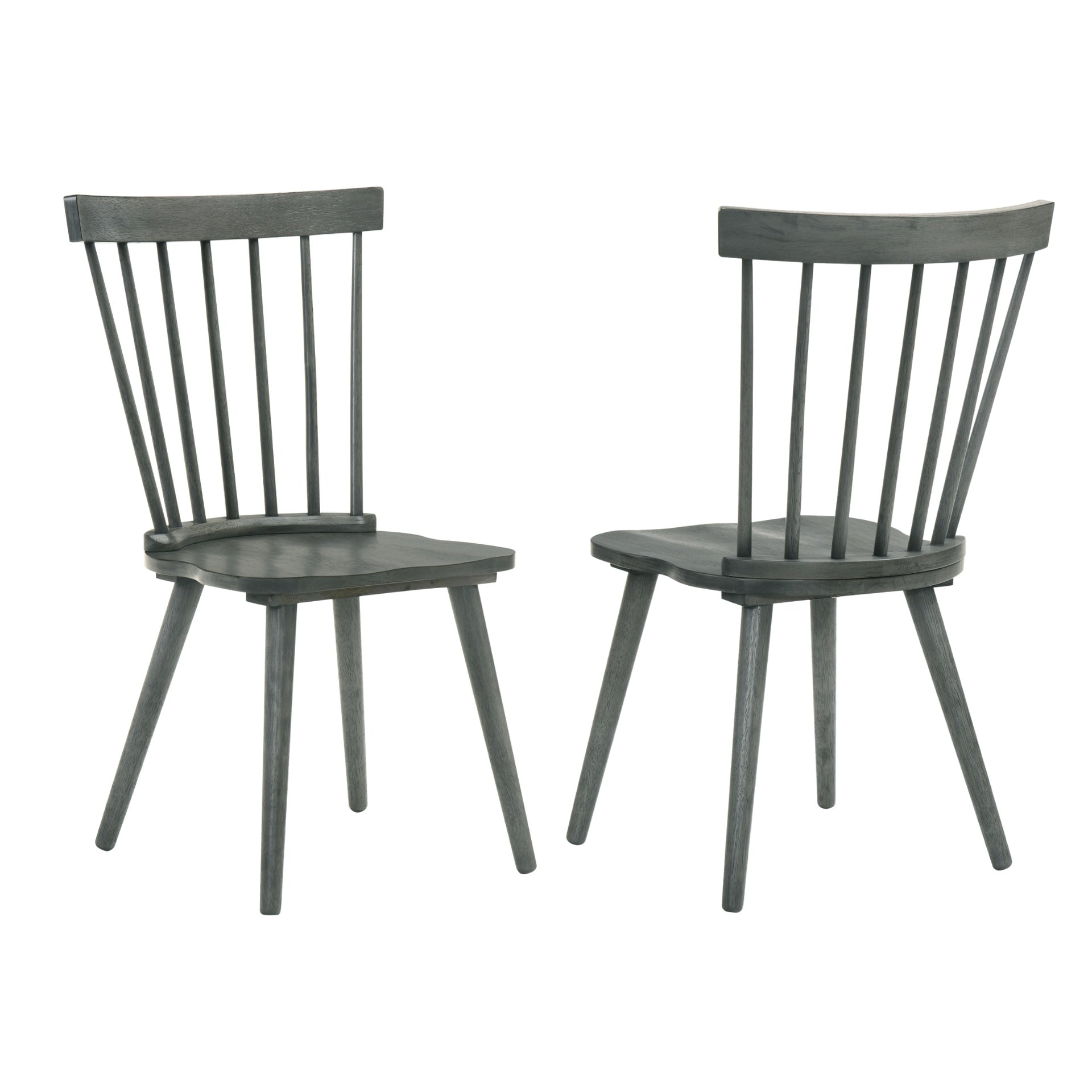 [Set of 2] Rustic Farmhouse Dining Chairs, Solid Wood Side Chairs for Kitchen & Dining Room, Easy Assembly