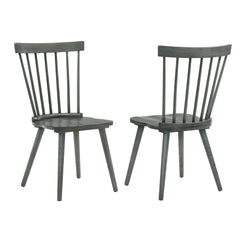 [Set of 2] Rustic Farmhouse Dining Chairs, Solid Wood Side Chairs for Kitchen & Dining Room, Easy Assembly