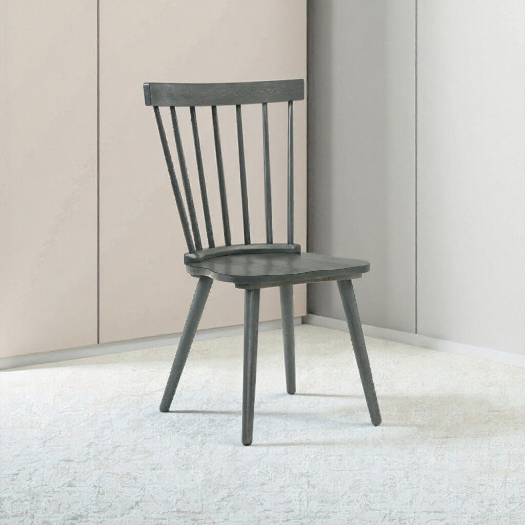 [Set of 2] Rustic Farmhouse Dining Chairs, Solid Wood Side Chairs for Kitchen & Dining Room, Easy Assembly