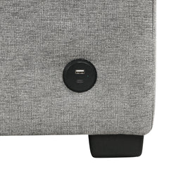 84.7" Sectional Sofa Convertible Pull-out Sofa Bed L-shaped Sofa U-shaped Sofa with a Movable Storage Ottoman for Living Room, Gray