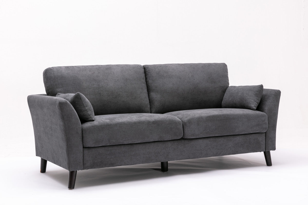 Damian 77" Gray Woven Fabric Sofa