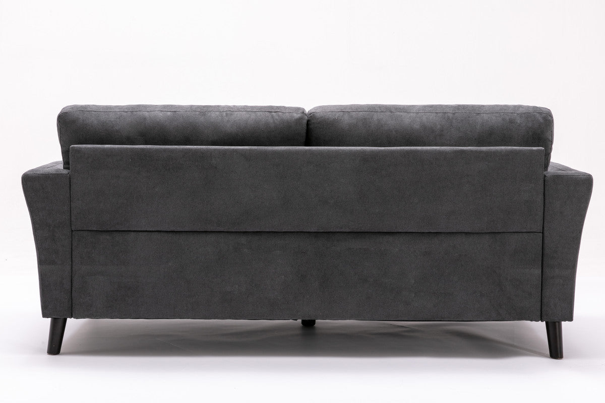 Damian 77" Gray Woven Fabric Sofa