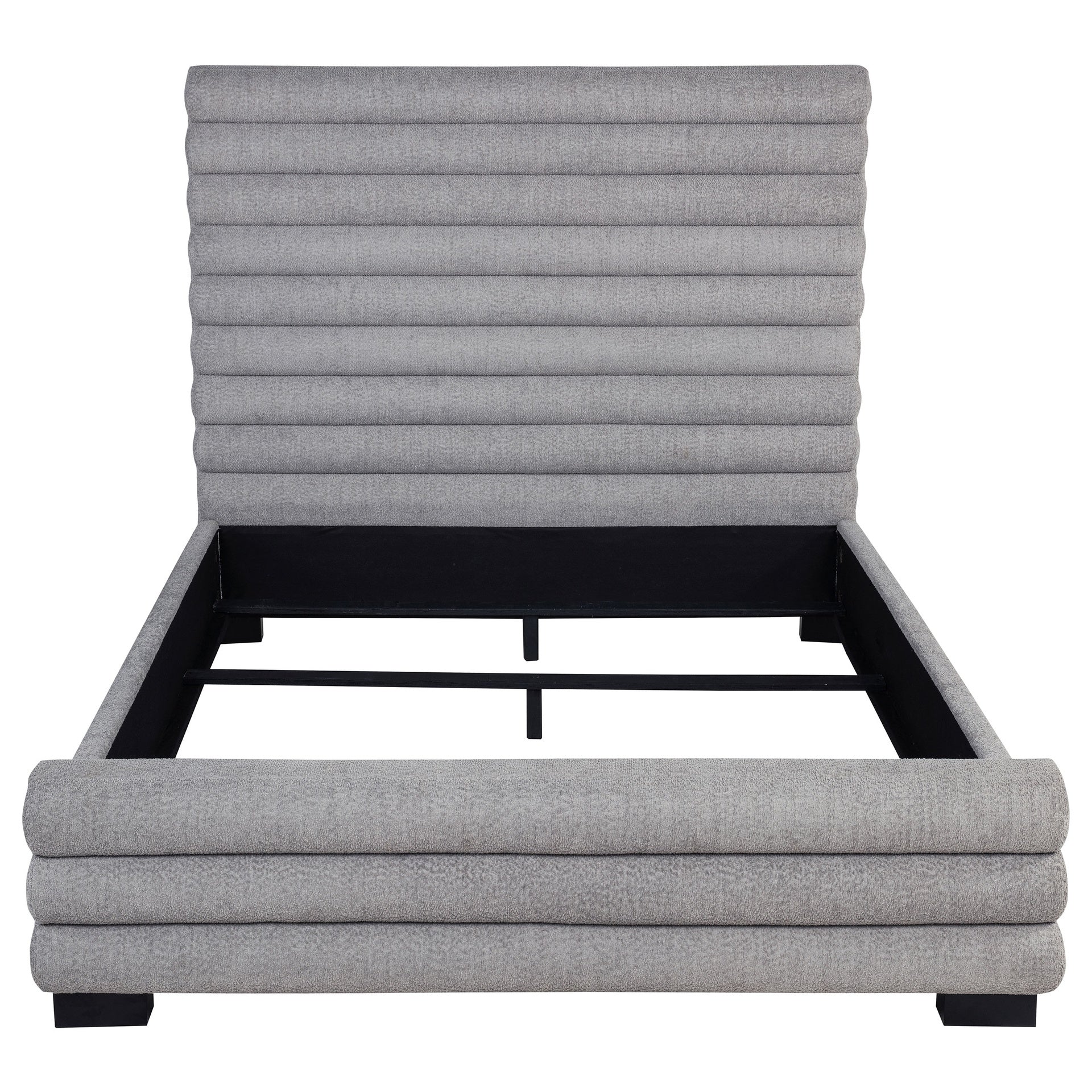 Grey Upholstered Queen Bed
