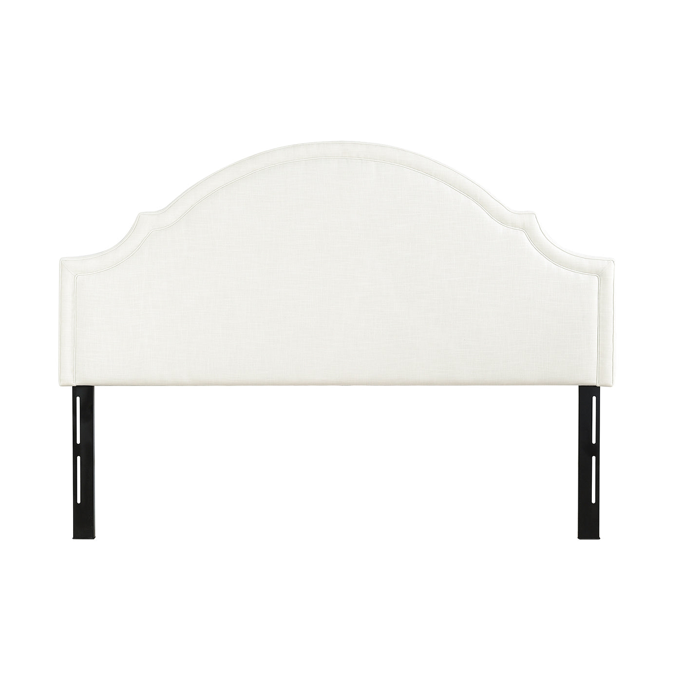 Catherine Upholstered King Headboard, Antique White Woven