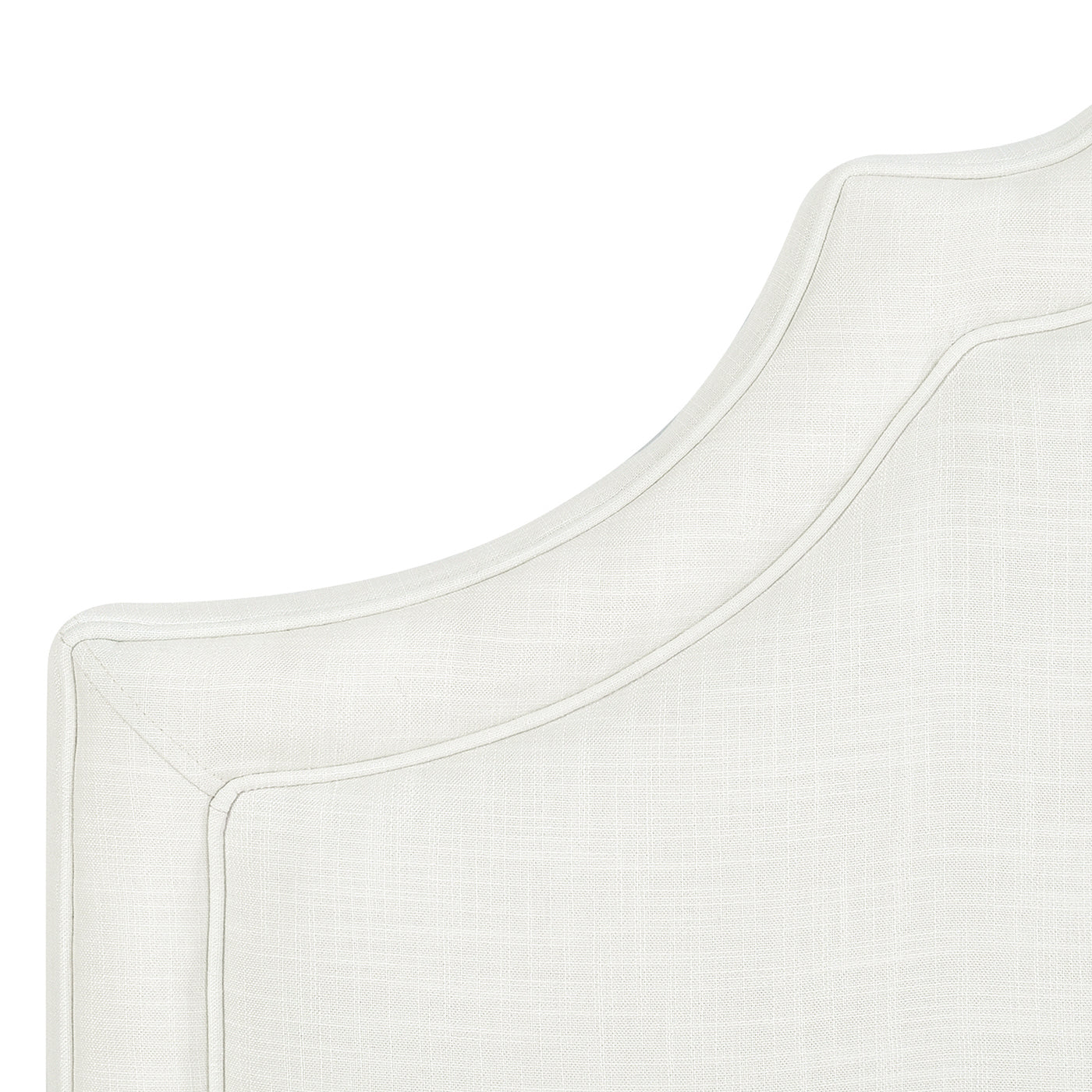 Catherine Upholstered King Headboard, Antique White Woven