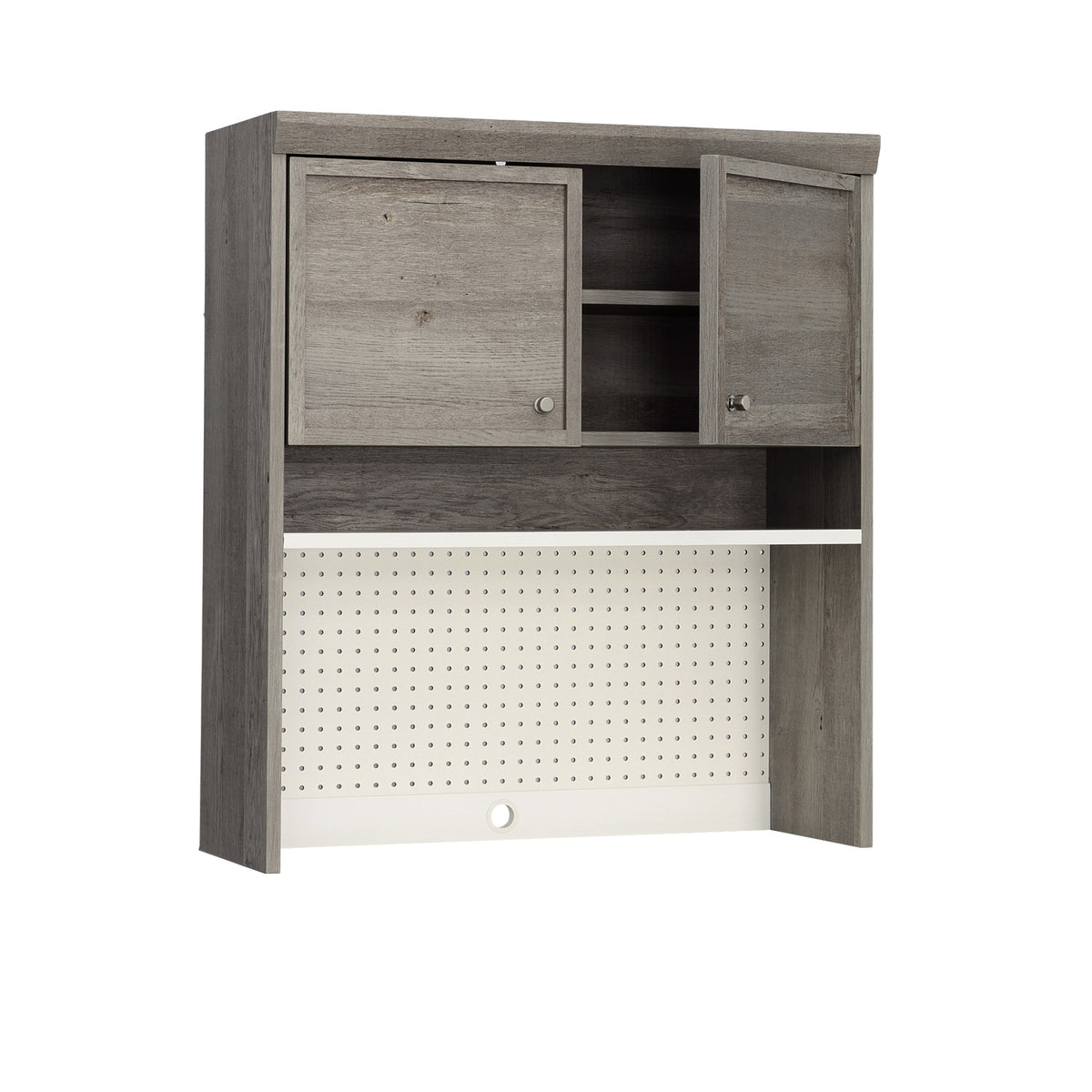 Hutch with Craft Storage, Brown finish