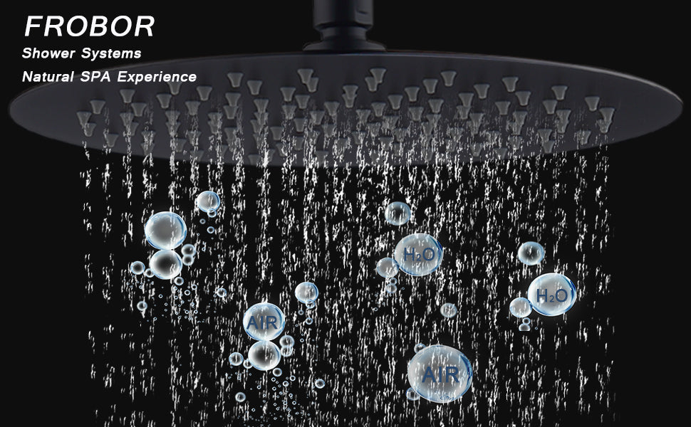 Shower System Shower Faucet Combo Set Wall Mounted with 10" Rainfall Shower Head and handheld shower faucet, Matte Black Finish with Brass Valve Rough-In