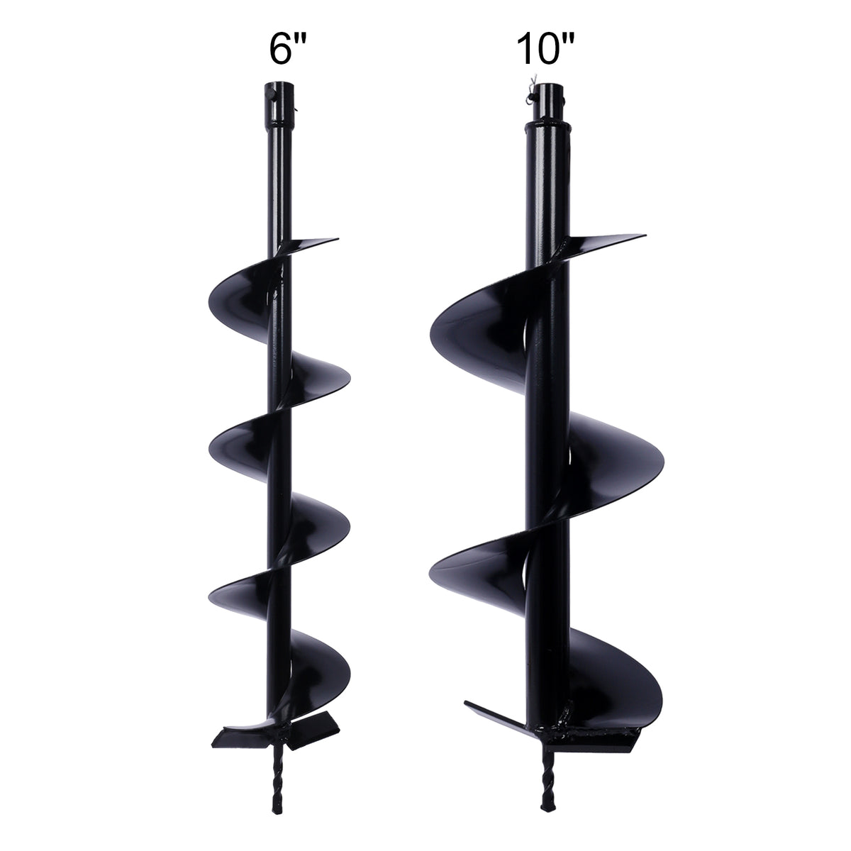 Auger Drill Bit for Planting Hole, Bulb Bedding Digging Post Hole Planting Tool for 3/4" Shaft Auger,Hole Digger Replacement Auger Bits Earth Auger Digging Bit 6IN+10IN
