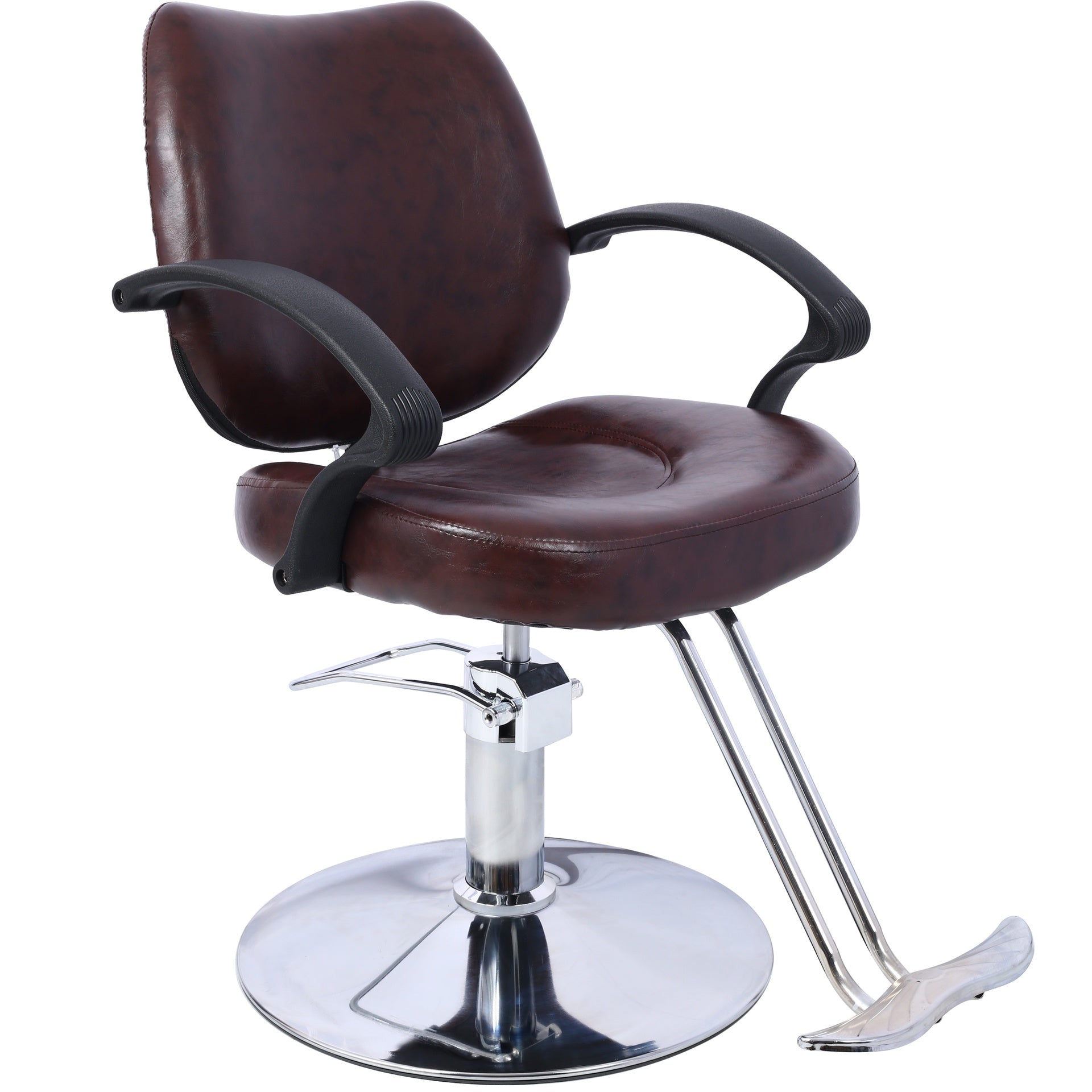 Hair Salon Chair Styling Heavy Duty Hydraulic Pump Barber Chair Beauty Shampoo Barbering Chair for Hair Stylist Women Man,with Barber Cape (Brown)