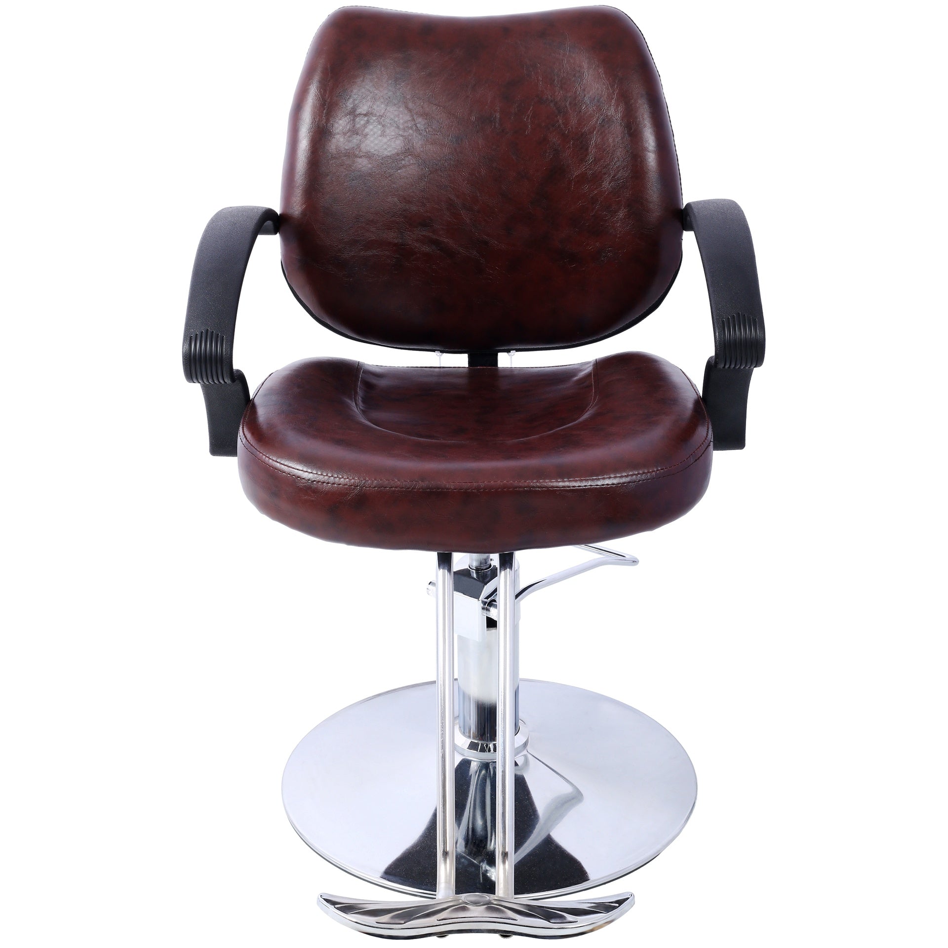 Hair Salon Chair Styling Heavy Duty Hydraulic Pump Barber Chair Beauty Shampoo Barbering Chair for Hair Stylist Women Man,with Barber Cape (Brown)