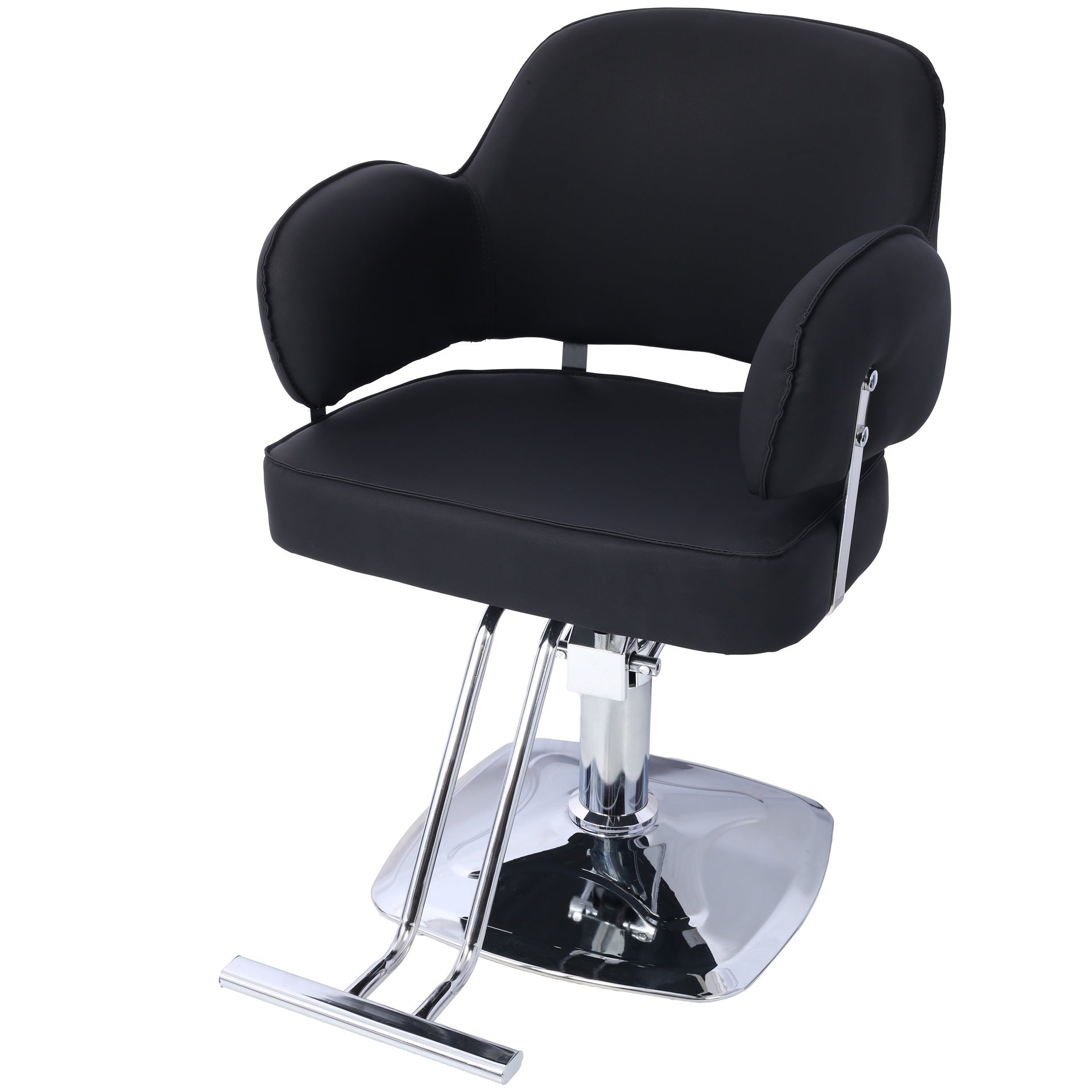 Salon Styling Chair for Hair Stylist Wide Seat,   Hair Salon Chair Heavy Duty, Beauty Spa Cosmetology Shampoo Hairdressing Eq,black,square base