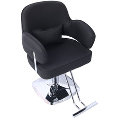 Salon Styling Chair for Hair Stylist Wide Seat,   Hair Salon Chair Heavy Duty, Beauty Spa Cosmetology Shampoo Hairdressing Eq,black,square base