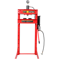 30 Ton Air Hydraulic Shop Press With Gauge,H-Frame Garage Floor Adjustable Shop Press,Red