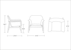 Accent Armchair in Gray
