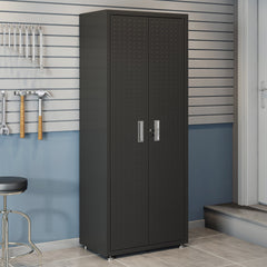 Tall Garage Cabinet in Charcoal Gray
