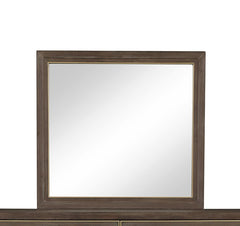 Mirror, No Assembly Required, Sandblasted Walnut Finish