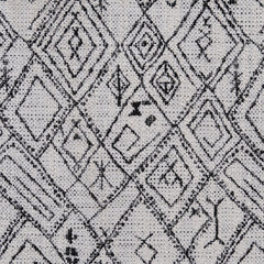 Black Abstract Ottoman