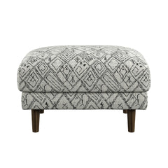 Black Abstract Ottoman