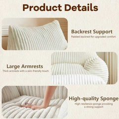 HZ55PMJT-MIBAI1 Suede Sofa Chair with Ottoman - 5-Zone Support & Compact Boxed Delivery