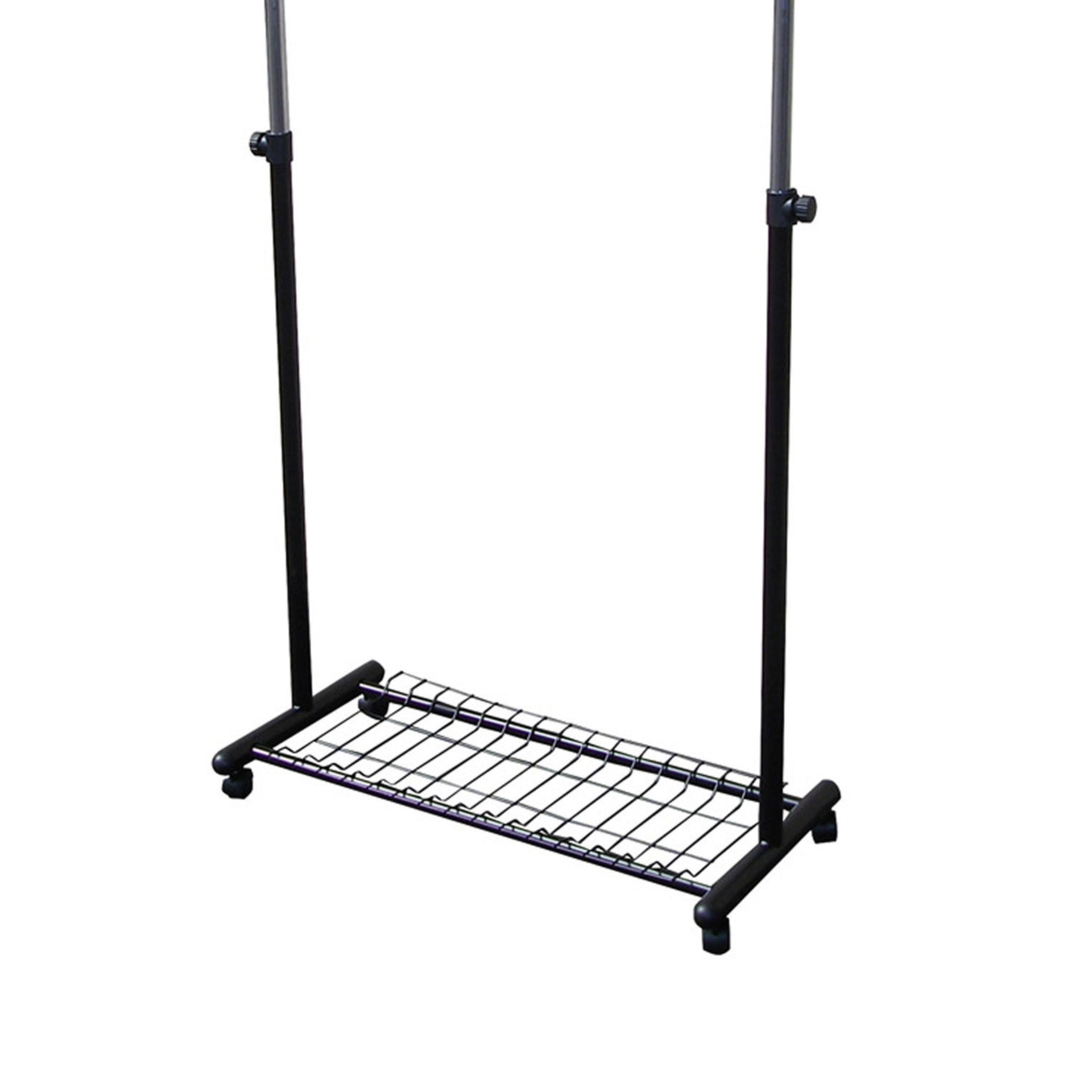 66" Tall Metal Coat Rack with Black finish