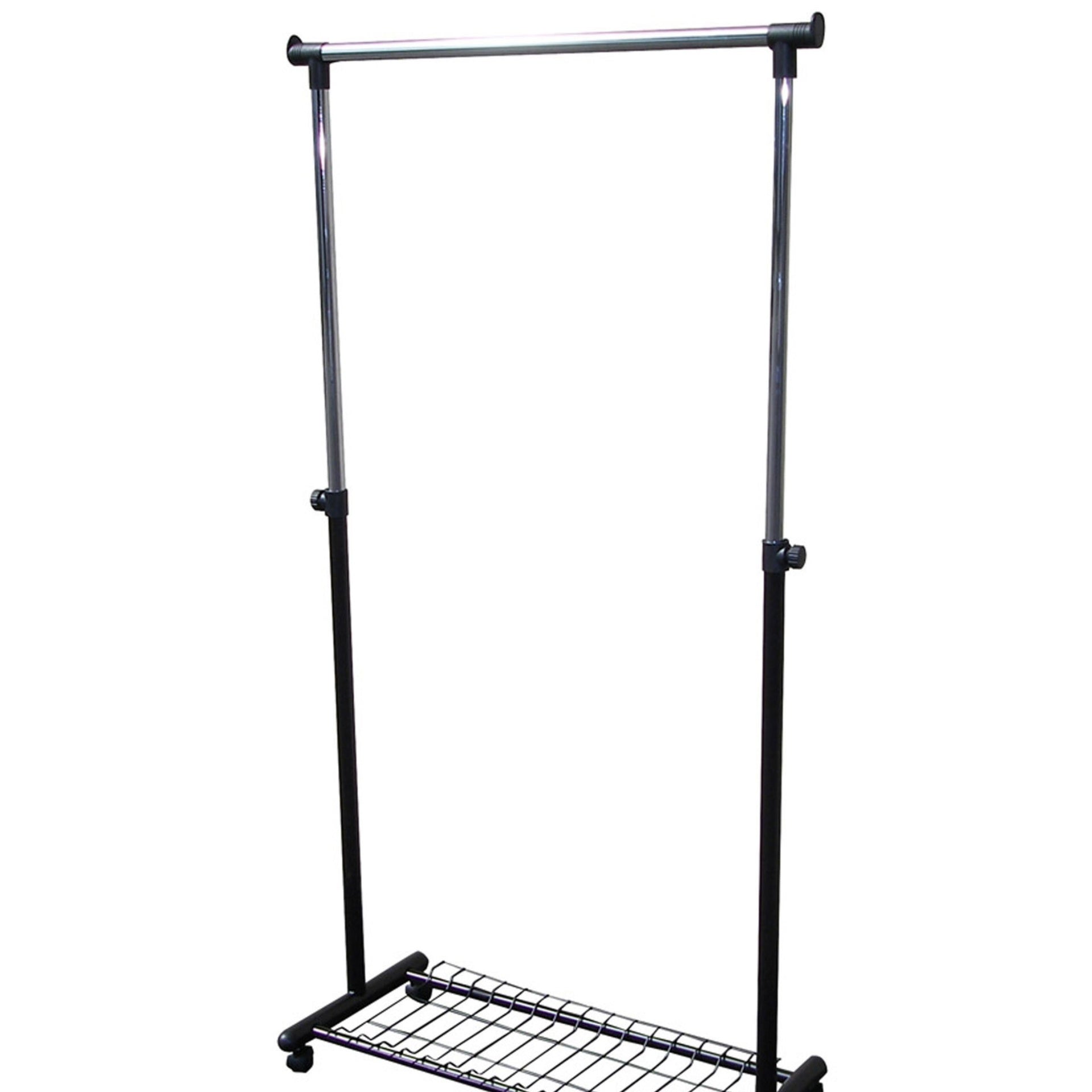 66" Tall Metal Coat Rack with Black finish
