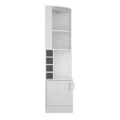 Syrah Corner Bar Cabinet - White