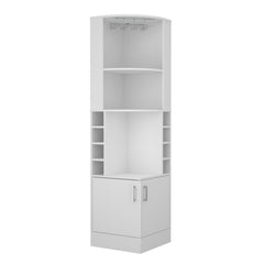 Syrah Corner Bar Cabinet - White