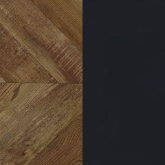 Rustic Tobacco Herringbone 3-Panel Folding Screen