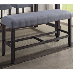 Grey and Weathered Espresso Counter Height Bench